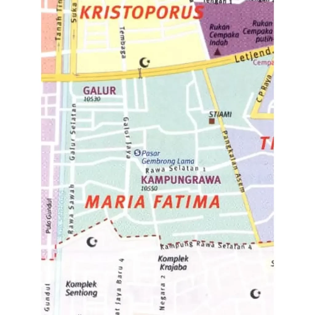 peta wilayah maria fatima paroki cempaka putih