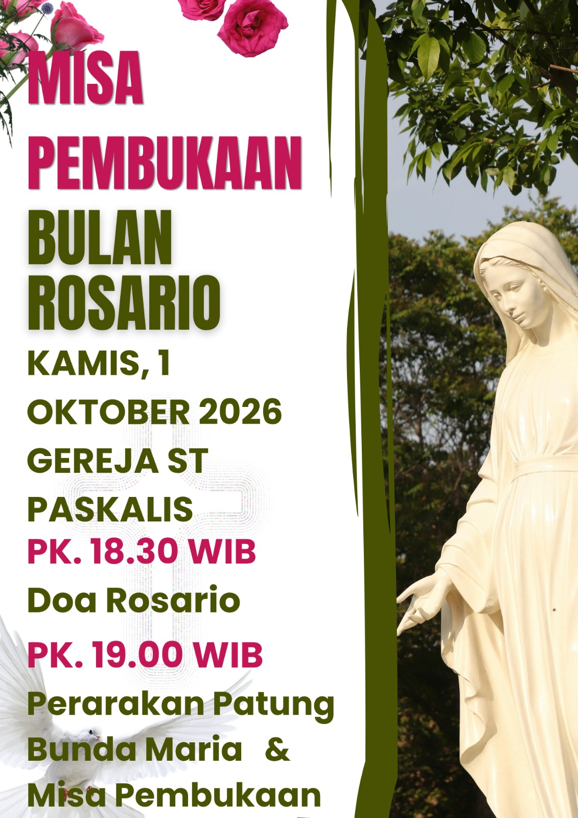 Misa Pembukaan Rosario 1 Okt
